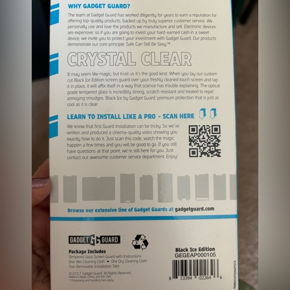 Gadget Guard screen guard, for iPhone 6S/7/8+. Black ice edition. NWT - Picture 2 of 3